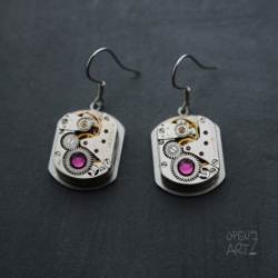 Steampunk Inox обеци 339