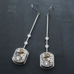Steampunk Inox обеци 340