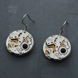 Steampunk Inox обеци 342
