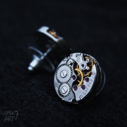 Steampunk обеци с винт