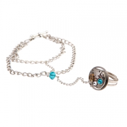 Steampunk гривна и пръстен с кристали Swarovski 18 Steampunk гривна и пръстен с кристали Swarovski 18