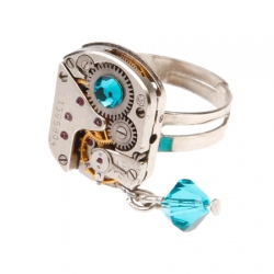 Steampunk пръстен с кристали Swarovski 19 Steampunk пръстен с кристали Swarovski 19